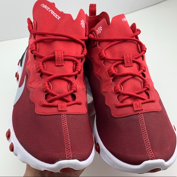 Nike React Element 55 Gym Red Men’s Size 10.5 New - Picture 11 of 13